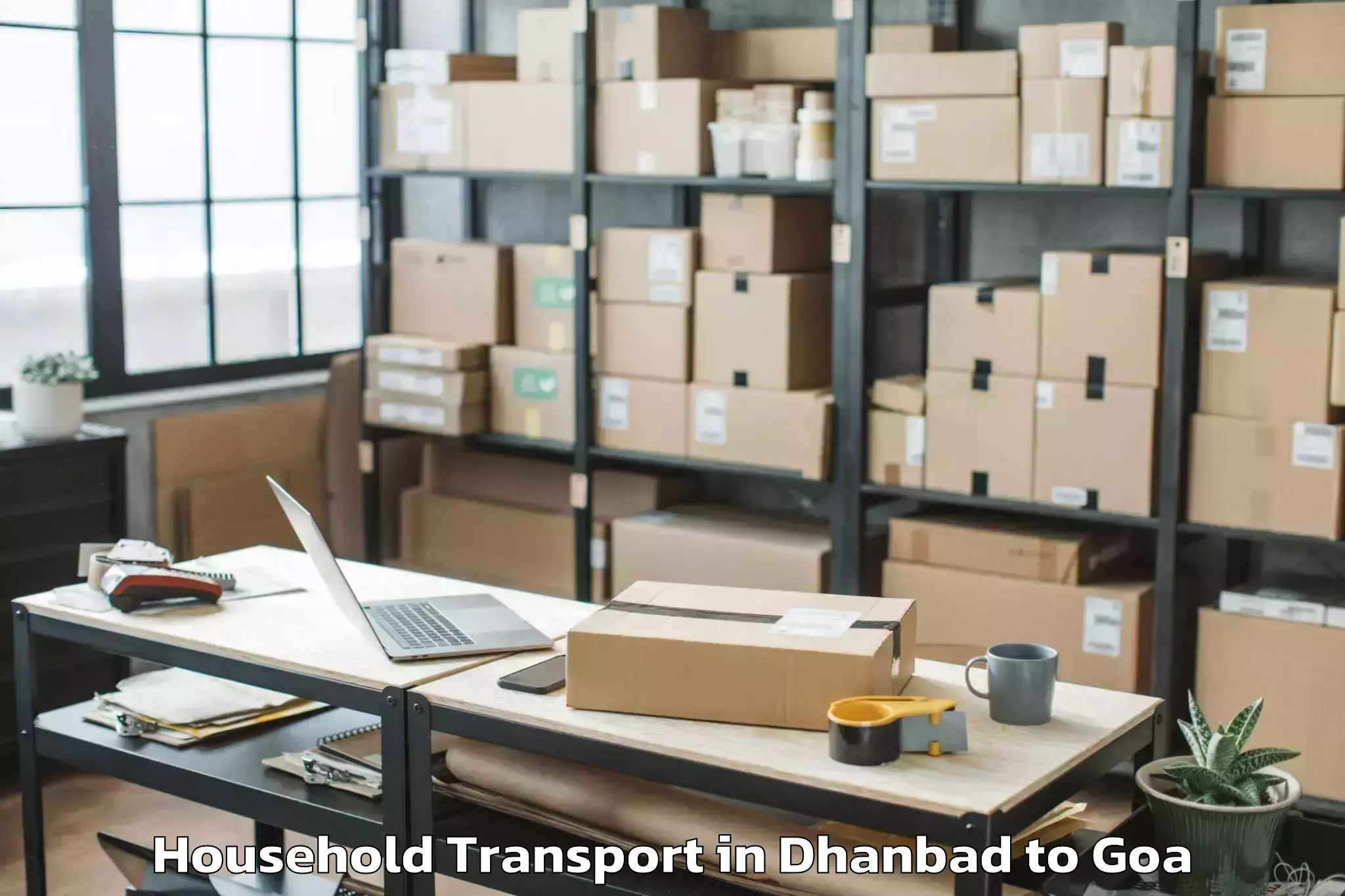 Easy Dhanbad to Sanguem Household Transport Booking